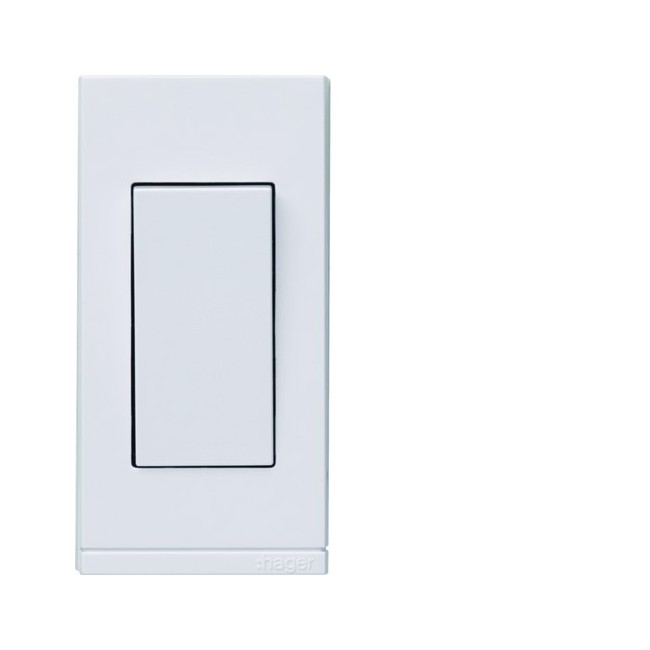 ateha interrupteur interBP étroit va-et-vient ou poussoir complet - HAGER WJC012B 