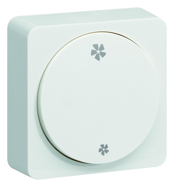 ateha interrupteur va-et-vient ou poussoir VMC  complet - HAGER WJC048B 