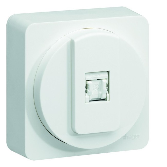 ateha prise RJ45 catégorie 6 UTP pour Grade 1 complet - HAGER WJC220B 