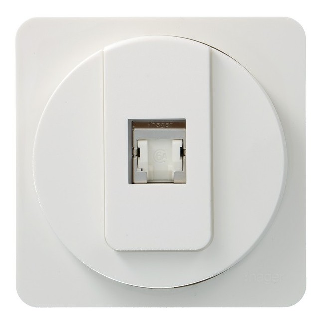 ateha prise RJ45 cat6 STP pour Grade 2 TV complet - HAGER WJC230B 