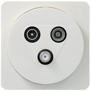 ateha prise TV FM SAT  2 câble complet - HAGER WJC257B 