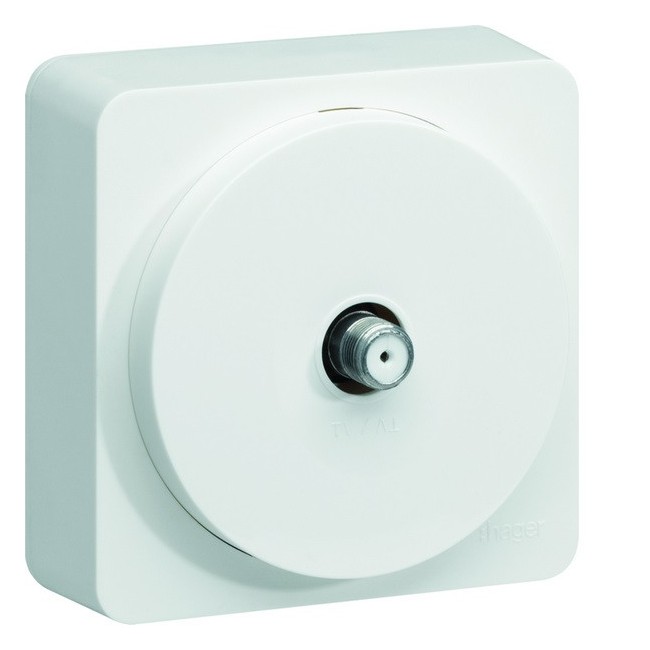 ateha Prise TV type F  complet - HAGER WJC259B 