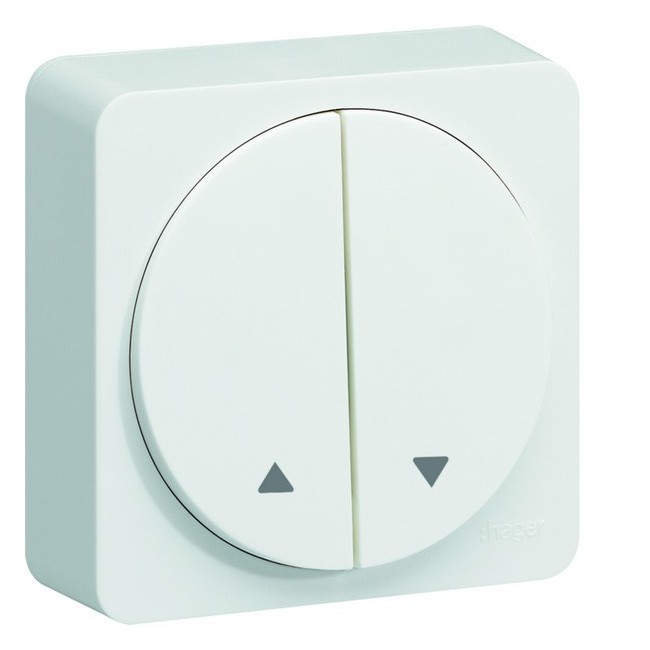 ateha interrupteur volet-roulant complet - HAGER WJC300B 