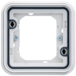 cubyko Support d'encastrement simple associable à griffes blanc IP55 - HAGER WNA401BG 