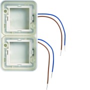 cubyko collerette double lumineuse à LED bleues 230V verticale  - HAGER WNA712 