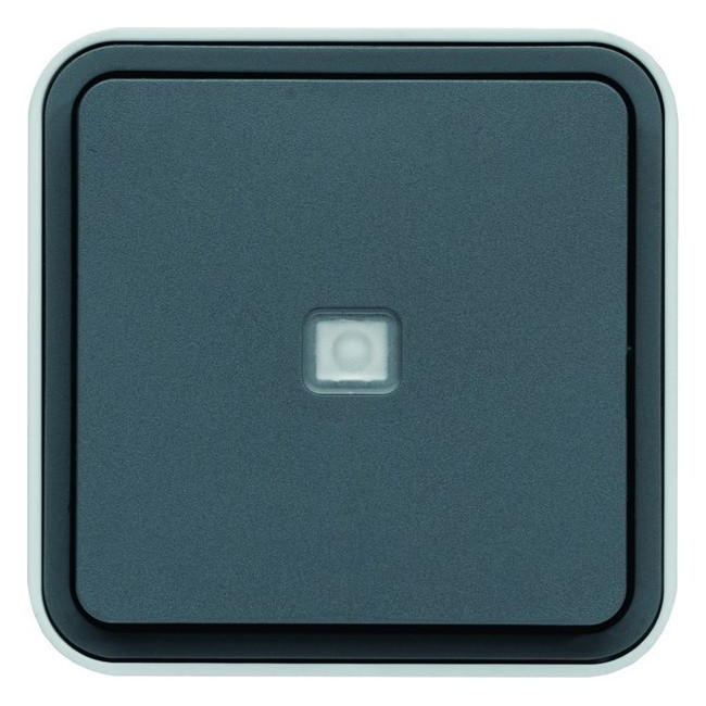 cubyko leaf va-et-vient lumineux saillie gris IP55 - HAGER WNC002EC 