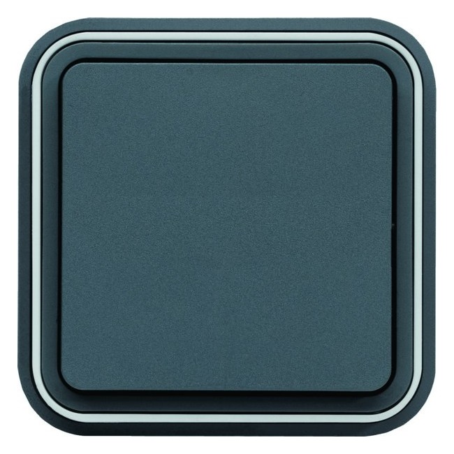 cubyko interrupteur va-et-vient encastré à griffes gris IP55 - HAGER WNE001G 