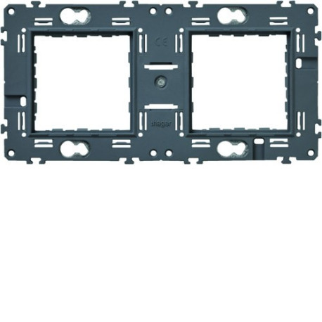Support gallery double horizontal et vertical entraxe 71 - HAGER WXA464 