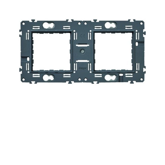 Support gallery double horizontal et vertical entraxe 71 - HAGER WXA464 