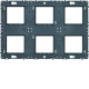 Support gallery 2x3x2 modules entraxe 71 pour mécanismes gallery - HAGER WXA467