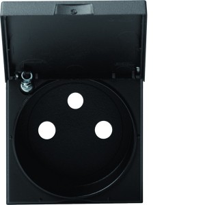 Enjo PC 2P+T couvercle night - APPAREILLAGE MURAL GALLERY HAGER WXD101N 