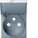 Enjo PC 2P+T couvercle titane - APPAREILLAGE MURAL GALLERY HAGER WXD101T