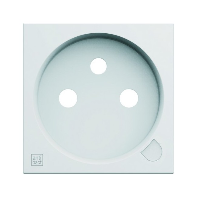 Enjoliveur PC 2P+T voyant gallery antibacterien - HAGER WXD103H 