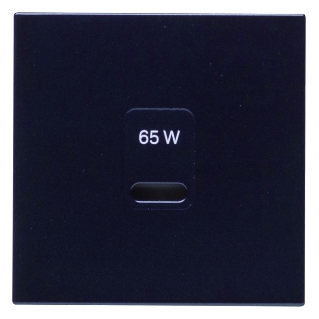 Enjoliveur pour chargeur USB-C noir - HAGER WXD115N 