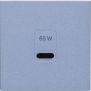 Enjoliveur pour chargeur USB-C titane - HAGER WXD115T 