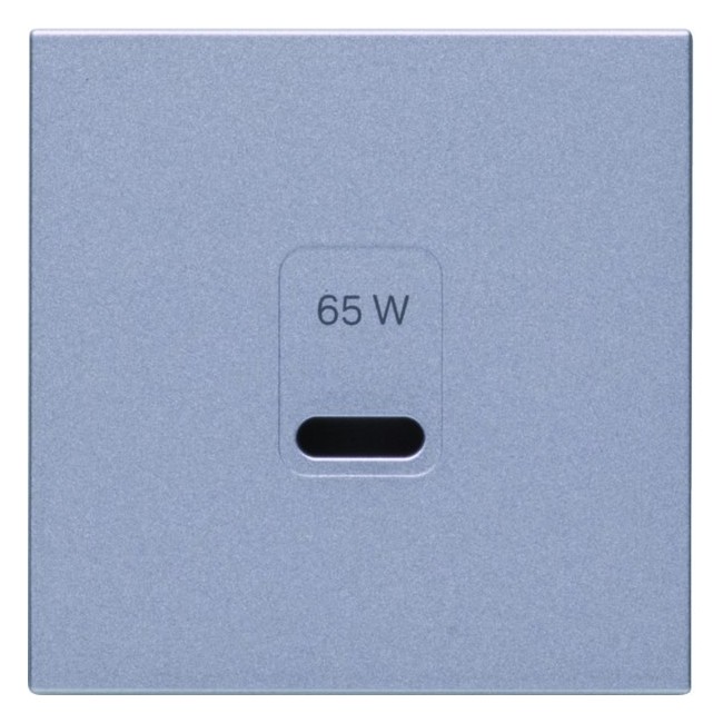 Enjoliveur pour chargeur USB-C titane - HAGER WXD115T 