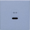 Enjoliveur pour chargeur USB-C titane - HAGER WXD115T
