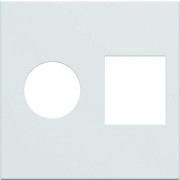 Enjoliveur prise TV+RJ45 gallery 2 modules pure - HAGER WXD240B 