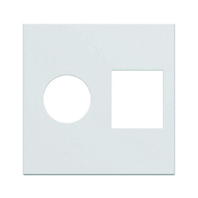 Enjoliveur prise TV+RJ45 gallery 2 modules pure - HAGER WXD240B 