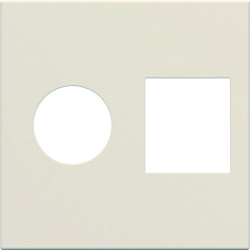 Enjoliveur prise TV+RJ45 gallery 2 modules dune - HAGER WXD240D 