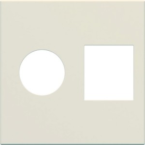 Enjoliveur prise TV+RJ45 gallery 2 modules dune - HAGER WXD240D 