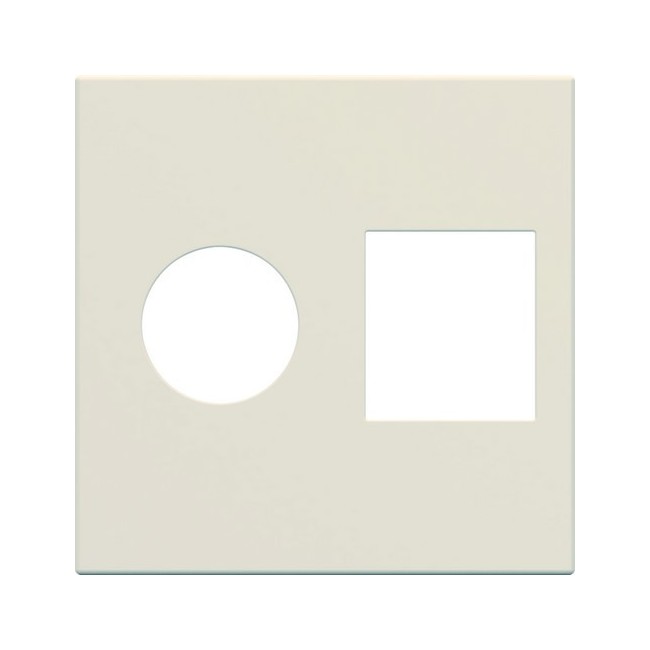 Enjoliveur prise TV+RJ45 gallery 2 modules dune - HAGER WXD240D 