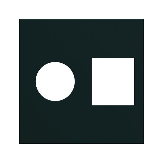 Enjoliveur prise TV+RJ45 gallery 2 modules night - HAGER WXD240N 