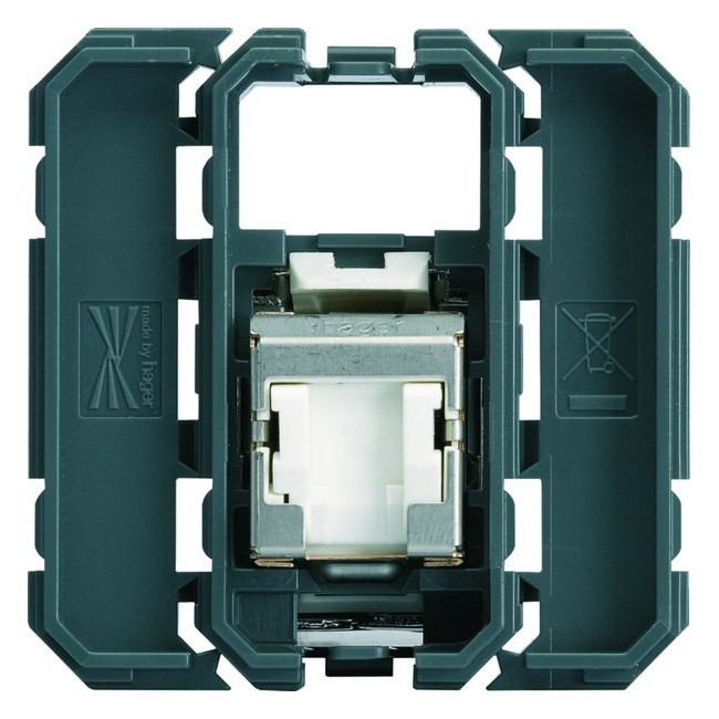 Prise RJ45 gallery cat.6A STP carton de 50 - HAGER WXF228B50 