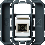 Prise optique traversante SC 2 - APPAREILLAGE MURAL GALLERY HAGER WXF645 