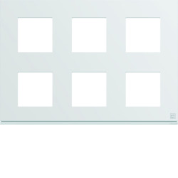 Plaque gallery plastique injecté 2x3x2 modules pure antibacterien - HAGER WXP9986 