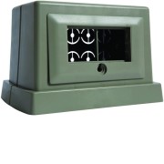 Borne 4 prises 45x45 AK Gris - GOULOTTE INSTALLATIO  HAGER AKT445 