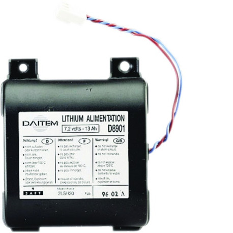 Pile lithium 7,2V/13AH - ALARME  HAGER BATLI02 