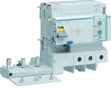 Bloc dif 3P 125A réglable AC - BLOCS DIFFERENTIELS  HAGER BTC380E 