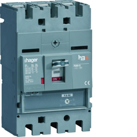 Disjoncteur Boitier Moulé h3+ P250 MAG 3P3D 250A 50kA FTC - HAGER HMT250BR 