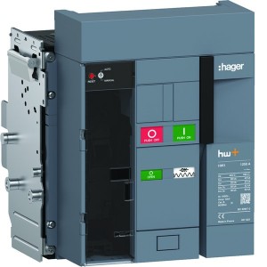 Disjoncteur Ouvert HW1 66kA 1250A 3P Débrochable pour TU sentinel Energy - HAGER HW1E312DE 