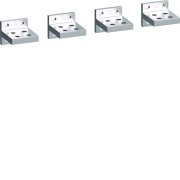 Prises Arrières - haut/bas - 1000-2500A - HW4 4P (RC) (pièce détachée) - HAGER HWY069HSA 