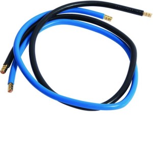Jeu 2 conducteurs 16 mm² bleu + noir longueur 800mm - HAGER KC816 