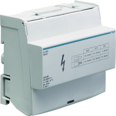 Répartiteur 125A tétrapolaire - HAGER KJ125C 