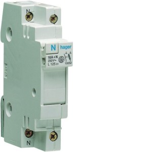 CC 1P+N 16A dom. 1M -   HAGER L12501 