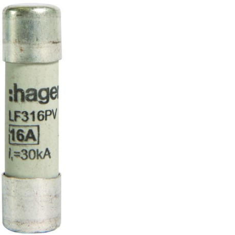 Cartouche fus.10x381000VDC 16A -   HAGER LF316PV 