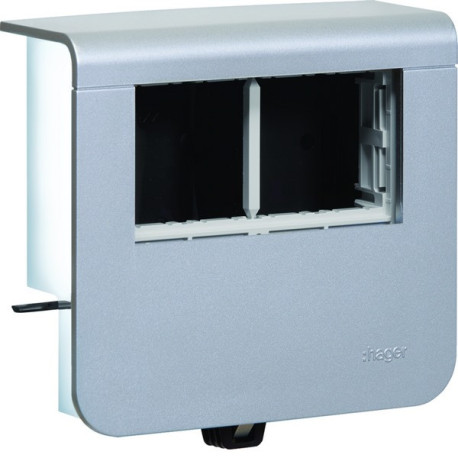 Support 2x app 45 SL20055 Alu - MOULURES PLINTHES  HAGER SL20055903D1 