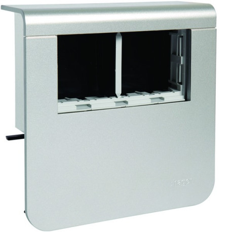 Support 2x app 45 SL20080 Alu - MOULURES PLINTHES  HAGER SL20080903D1 