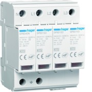 Parafoudre 4P T2 TNS/TT Uc 275V In 5kA Imax 15kA telesignalisation - HAGER SPB415R 