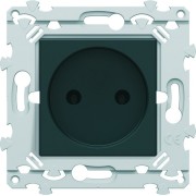 Prise 2P SansVis anthracite - HAGER WE102A 