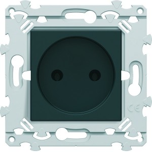 Prise 2P SansVis anthracite - HAGER WE102A 