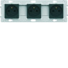 Prise triple 2P+T anthracite - HAGER WE123A 