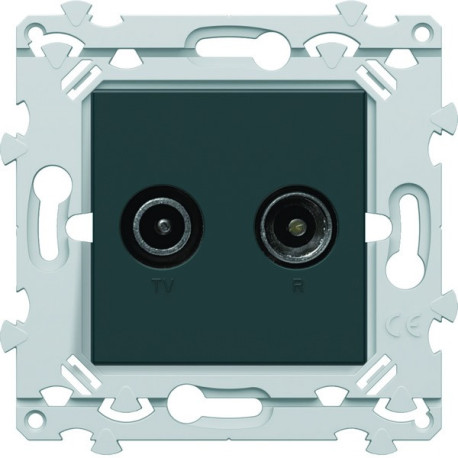 TV+FM double direct anthracite - HAGER WE253A 