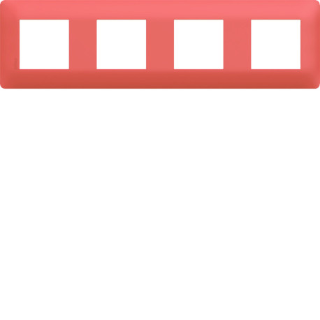 Plaque 4 postes essensya Coral - HAGER WE554 