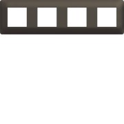 Plaque 4 postes essensya Terra - HAGER WE574 