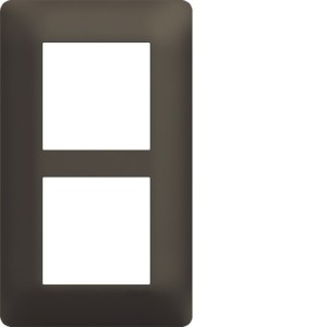 Plaque 2 postes essensya E57 Terra - HAGER WE576 